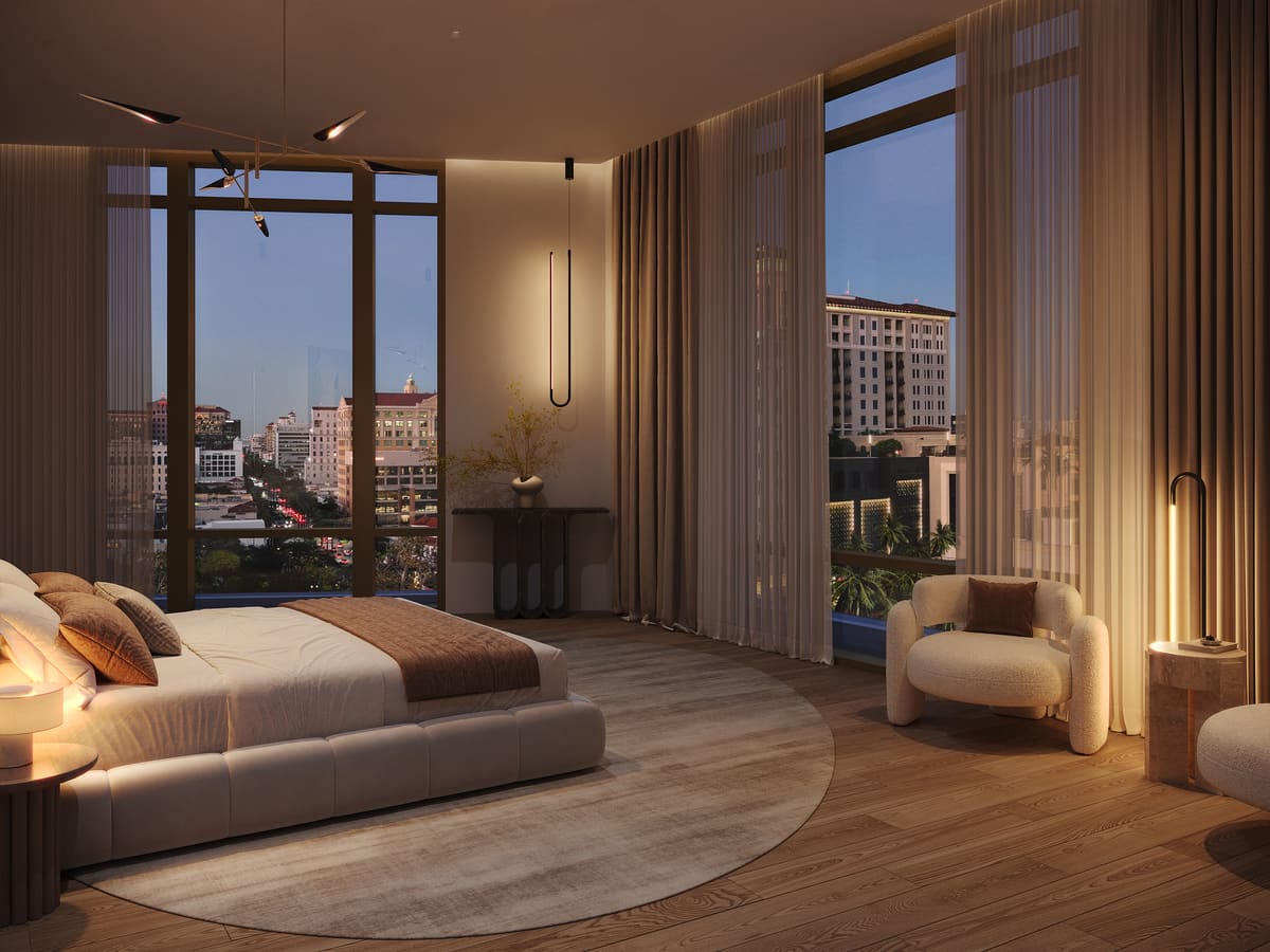 2 Bed + Den residence 403 at Ponce Park Residences Coral Gables, level 4